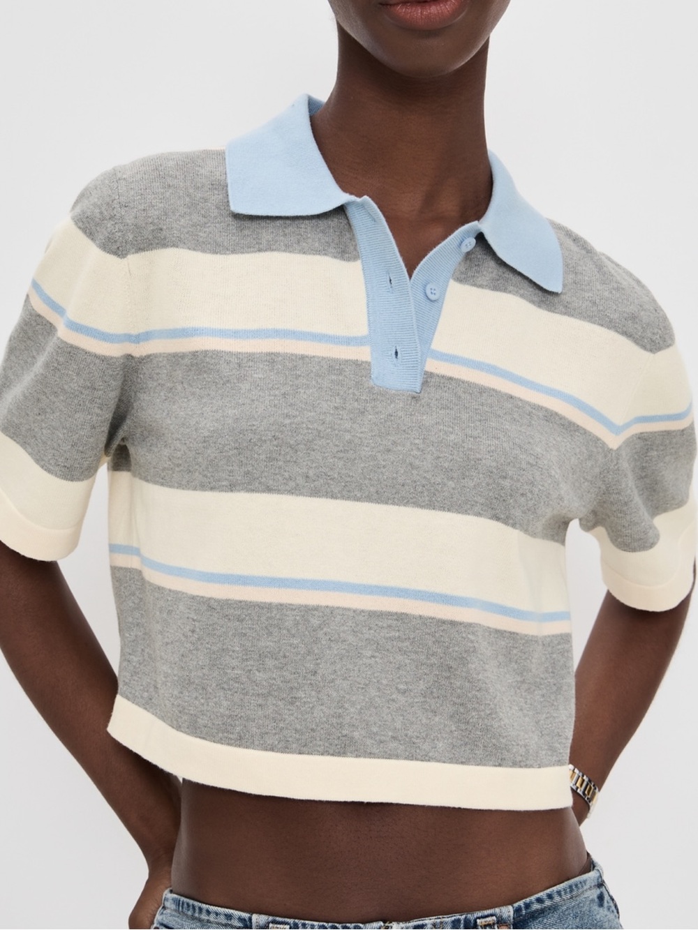 NWT LE BOP Short Sleeve Striped Polo